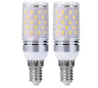 ZFFOZZ Ampoules LED E14/E26/E27 à Culot à Vis Standard 12W 16W, Équivalent 60W, pour Camping-car, Panneaux Solaires Hors Réseau, Bateau, Lot de 2(E14-12W-silver,Three colors)