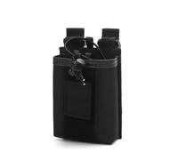 ZFFOZZ Étui de Rangement Tactique pour Radio, Étui de Rangement Réglable en Nylon Robuste pour Talkie-walkie Bidirectionnel Universel(Black)