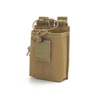 ZFFOZZ Étui de Rangement Tactique pour Radio, Étui de Rangement Réglable en Nylon Robuste pour Talkie-walkie Bidirectionnel Universel(Brown)