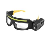 ZFFOZZ LED Safety Glasses With Dual Light Source, IPX4 Waterproof, with Motion Sensor and Touch Control, for Running Camping(Yellow)
