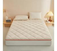 ZFFOZZ Matelas Futon Épais 9cm pour Hiver, Matelas de Sol Japonais, Tapis Tatami Roulable, Lit d'Appoint pour Invités, Surmatelas(White 9cm,90x190cm)