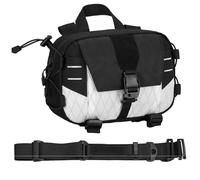 ZFFOZZ Poche Administrative Tactique en Nylon 500D - Sac Utilitaire EDC MOLLE avec Strapule et Fixation à Ceinture pour une Organisation Compacte des Équipements(Black white)