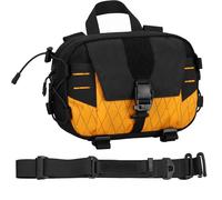 ZFFOZZ Poche Administrative Tactique en Nylon 500D - Sac Utilitaire EDC MOLLE avec Strapule et Fixation à Ceinture pour une Organisation Compacte des Équipements(Black orange)