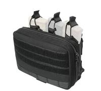 ZFFOZZ Pochette d'administration tactique grand format, pochette utilitaire Molle EDC EMT avec compartiment pour carte, pochette à outils modulaire grande capacité(Black)