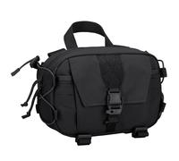 ZFFOZZ Pochette Tactique Molle Admin, Sac à Outils Utilitaire Compact EDC avec Bandoulière, Sac Ceinture en Nylon pour Accessoires Tactiques(Black)