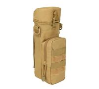 ZFFOZZ Porte-Bouteille Tactique Molle, avec Crochet en Forme de D, en Nylon 1000D, Pochette Réglable pour Bouteille, pour Le Camping et La Randonnée(Brown)