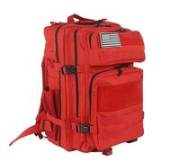 ZFFOZZ Sac à dos tactique militaire 45 L Molle Army Assault Pack Bug Out Bag Randonnée Treeking Sac à dos grande capacité dos(Red)