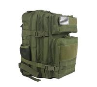 ZFFOZZ Sac à dos tactique militaire 45 L Molle Army Assault Pack Bug Out Bag Randonnée Treeking Sac à dos grande capacité dos(Green)