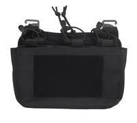 ZFFOZZ Sac Banane Double Stack à Volet Avant G-Hook Tactique Amovible, Insert Triple Mag 5.56mm et Poche Kangourou pour Range, Airsoft et Outdoor(Black)
