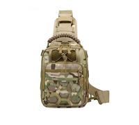 ZFFOZZ Sac Bandoulière Tactique pour Homme, Sac à Dos Militaire EDC Molle à Sangles Réglables pour L'escalade le Camping la Pêche et la Randonnée(Cp)