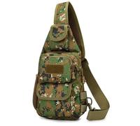 ZFFOZZ Sac Bandoulière Tactique, Sac à Bandoulière Ajustable et Imperméable pour Hommes et Femmes Idéal pour les Voyages le Cyclisme L'escalade et la Randonnée(Jungle Digital)