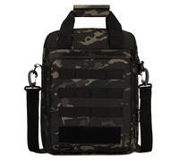 ZFFOZZ Sac Messager Tactique, Sac à Main Tactique pour Ordinateur Portable, Sac Épaule MOLLE Résistant, Sac à Main pour Hommes, Activités en Plein Air, Pique-niques et Camping(BCP)