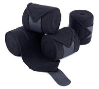 ZFFOZZ Set de Bandes Sherpa pour Jambes de Cheval - Bandages Équestres pour Saut d'obstacles, Dressage, Soutien des Membres et Protection Tendineuse(Black)