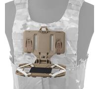 ZFFOZZ Support Tactique Molle pour Planche de Navigation Pliable, Support de téléphone pour Gilet, plaques de 8,89 cm x 17,15 cm et 1,74 cm(Brown)