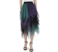zffriction Jupe Tulle Femme Longueur 80CM Jupe en Tulle Taille Élastique pour Daily, Party, Mariage (FR/ES, Alpha/Lettres, Taille Unique, Taille Normale, Taille Normale, Violet)