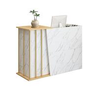 ZFFSCD Comptoir d'accueil avec Étagères d'Affichage, Réception du Hall, Bureau d'accueil avec Tiroirs Verrouillables, pour Supermarchés, Salons de Beauté(Size:120cm,Color:B)