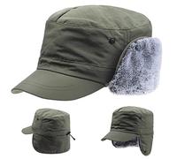 ZffXH Casquette Cache Oreille Homme, Hiver Impermeable Militaire Casquette Chasseur Chapka Homme avec Cache Oreille Trapper, Aviateur Hiver Chasse Chaude avec Cache Oreilles Ski Casquette