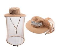 ZffXH Chapeau Anti Moustique, Chapeau Moustiquaire, Chapeau Apiculteur, Chapeau De Soleil D'été en Maille Safari pour Le Camping Et La Pêche avec Filet Et Voile pour Homme Et Femme