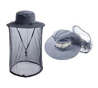 ZffXH Chapeau Anti Moustique, Chapeau Moustiquaire, Chapeau Apiculteur, Chapeau De Soleil D'été en Maille Safari pour Le Camping Et La Pêche avec Filet Et Voile pour Homme Et Femme