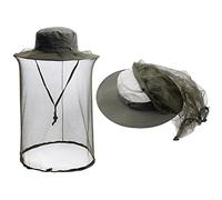 ZffXH Chapeau Anti Moustique, Chapeau Moustiquaire, Chapeau Apiculteur, Chapeau De Soleil D'été en Maille Safari pour Le Camping Et La Pêche avec Filet Et Voile pour Homme Et Femme