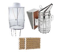 ZffXH Kit De Outils Pour D'apiculture,Brosse À Ruche,Fumeur D'abeilles,Fournitures Apicoles,brosse Pour Apiculture,Chapeau Apiculteur