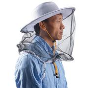 ZffXH Moustiquaire tête filet chapeau de pêche abeille apiculteur voile chapeaux mouche insecte voile capuche