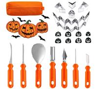ZFHLZJY Halloween Kit Sculpture Citrouille,14 Outils de Sculpture de Citrouille en Acier Inoxydable Kit Citrouille Halloween,Décorations de Lanternes de Citrouille Bricolage