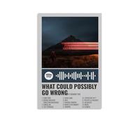 ZFHSFZ Dominic Fike Toile de peinture à l'huile avec inscription « What Could Possibly Go Wrong » - Décoration murale imperméable pour salle de bain, cuisine, dortoir, sans résidus - Facile à nettoyer