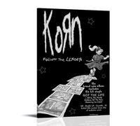 ZFHSFZ Korn Follow The Leader Toile de peinture à l'huile imperméable amovible sans résidus Facile à nettoyer 50 x 75 cm Style cadre