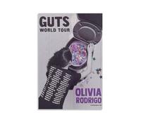 ZFHSFZ Olivia Rodrigo Guts Toile de peinture à l'huile imperméable amovible sans résidus pour salle de bain, cuisine, dortoir, facile à nettoyer, 50 x 75 cm, style sans cadre
