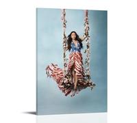 ZFHSFZ Sunisa Lee Toile de peinture à l'huile imperméable pour salle de bain, cuisine, dortoir, facile à nettoyer, 60 x 90 cm, style cadre