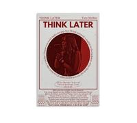 ZFHSFZ Tate McRae Toile de peinture à l'huile « Think Later » - Décoration murale imperméable pour salle de bain, cuisine, dortoir, sans résidus - Facile à nettoyer - 30 x 45 cm - Style sans cadre