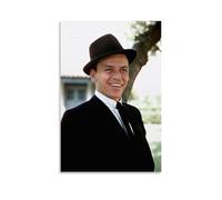 ZFHSFZ Toile de peinture à l'huile Frank Sinatra - Décoration murale imperméable - Pour salle de bain, cuisine, dortoir - Facile à nettoyer - Sans cadre - 50 x 75 cm