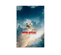 ZFHSFZ Toile de peinture à l'huile Mission Impossible - Décoration murale imperméable - Pour salle de bain, cuisine, dortoir - Sans résidus - Facile à nettoyer - 50 x 75 cm - Style sans cadre