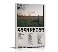 ZFHSFZ Zach Bryan Toile de peinture à l'huile imperméable amovible sans résidus pour salle de bain, cuisine, dortoir, facile à nettoyer, 20 x 30 cm, style cadre