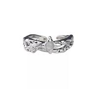 ZFHTJEKNCS Bague de style coréen INS Pentagon irrégulier incrustée Super scintillante en zircone douce, cool, élégante, exquise, de niche, haut de gamme pour femmes