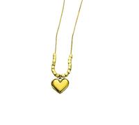 ZFHTJEKNCS Collier chaîne en os de serpent en forme de cœur d’amour perle de transfert pour femmes, chaîne à couches à couches délicates à portes, chaîne délicate à clavicule