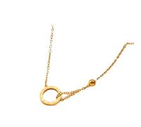 ZFHTJEKNCS Collier en acier titane style coréen minimaliste à épaules froides cerceau romain à lettres perles en acier simple et polyvalent chaîne à clavicule tendance