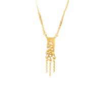 ZFHTJEKNCS Collier étoile brillante Pendentif en or léger de luxe pour femmes Chaîne de clavicule blanche au clair de lune brisée