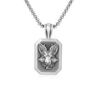 ZFHTJEKNCS Collier pendentif avec badge commémoratif Fox Chaîne de pulls rétro hip-hop personnalisé pour hommes Style Nordic Insins