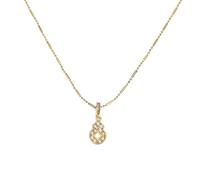 ZFHTJEKNCS Nouveau pendentif de style chinois auspicieux dans un long collier en forme de courge pour femmes, une pièce rétro rare et haut de gamme avec une sensation de luxe léger qui va avec tout.