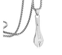 ZFHTJEKNCS Pendentif de réparation de personnalité à la mode, clé à outils rétro, ensemble deux pièces, collier en acier inoxydable hip-hop.