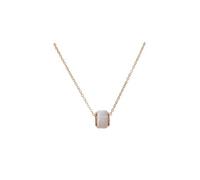 ZFHTJEKNCS Pendentif élégant minimaliste collier en acier titane en or rose Chaîne d’automne hiver Pull Chaîne de Stars Accessoires de célébrités Internet Femmes