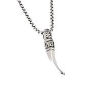 ZFHTJEKNCS Pendentif Taotie Wolf Fang Tendance, Tendance nationale Solide et polyvalente, accessoires personnalisés de style ethnique rétro