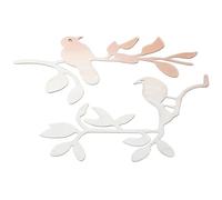 ZFIHAV 4 pièces 3D Miroir Oiseau Art Mural décalcomanie Amovible Autocollant Mural décor de pièce à la Maison for Chambre Salon