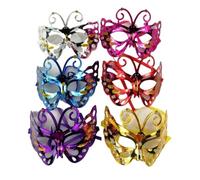 ZFIHAV 6 pièces garçon fille masque papillon Cosplay accessoire demi-masques déguisement spectacle anniversaire