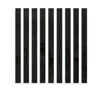 ZFIHAV Autocollants muraux 3D Lignes Simples, 20 pièces, Bandes de Miroir de Fond, Plafond, Salon, Salle à Manger, décoration Artistique for la Maison, DIY Bricolage(Black,L 50x5cm 20 pcs)