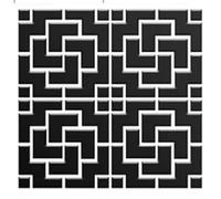 ZFIHAV Autocollants muraux Miroir géométriques, 4 pièces, Design Quadrangle, Autocollant de Miroir, Salon, Chambre à Coucher, Porche, décor Mural de Fond de télévision(Black,S 20x20cm 4pcs)