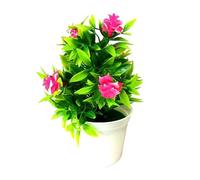 ZFIHAV Bonsaïs Artificiels Fleurs artificielles, Plantes, Arbre simulé, bonsaï de Bureau, en Pot for Table, Ornement, décoration Jardin, Maison(Pink)