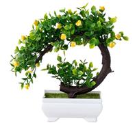 ZFIHAV Bonsaïs Artificiels Plantes artificielles, bonsaï, Arbre simulé, Plantes en Pot, Fausses Fleurs, Ornements de Table(Yellow)